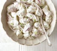 Potato salad with broad beans